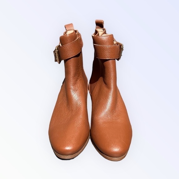 🌻NEW Jack Rogers Easton Brown Water Resistant Leather Buckle Leather Boots 9.5 - Picture 7 of 13